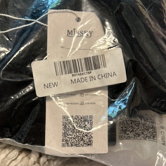 New MISSKY women’s Large 3/4 sleeve cross v-neck knee length swing casual dress - Picture 6 of 6